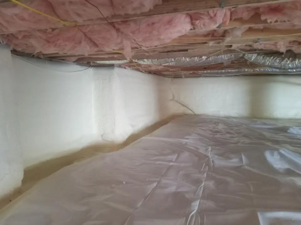 Crawl space encapsulation with closed-cell spray foam for Flat Roof Repair in Omak