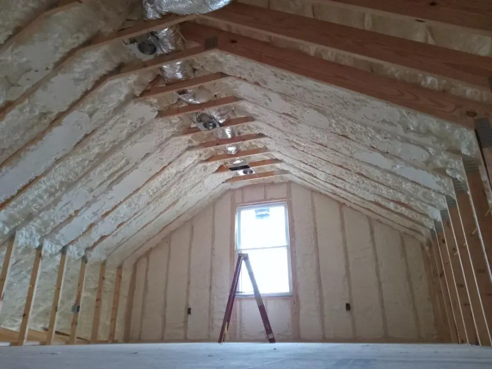Spray foam roofing application for Crawl Space Insulation project in Omak